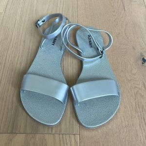 Silver sandals size 7